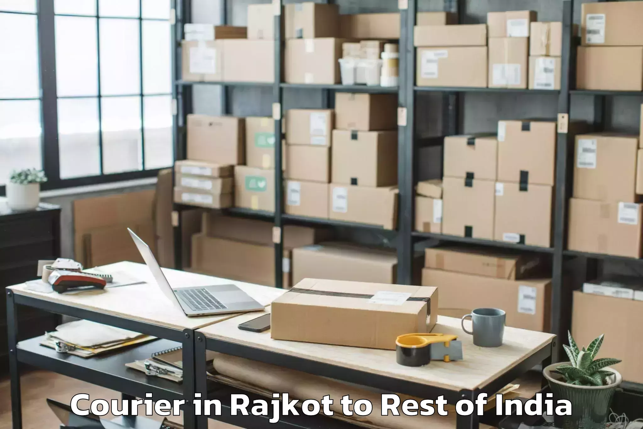 Easy Rajkot to Qazigund Courier Booking